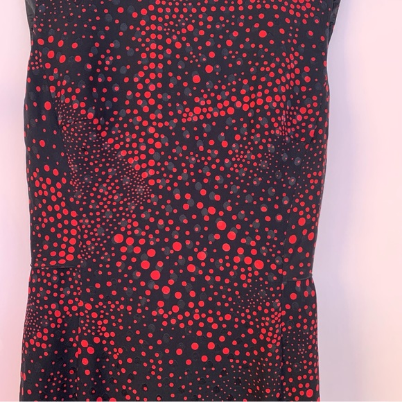 Escada Black & Red Silk Sleeveless Sheath Dress, Size: 36 - Picture 2 of 9